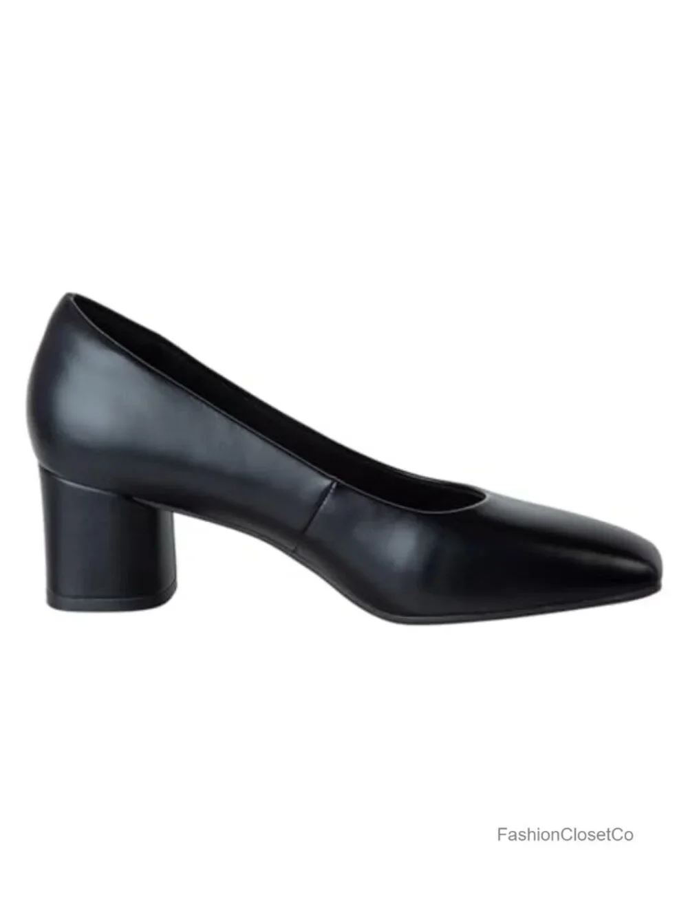 Women's Comfort Plus Memory Foam Block Heel Pumps Square Toe